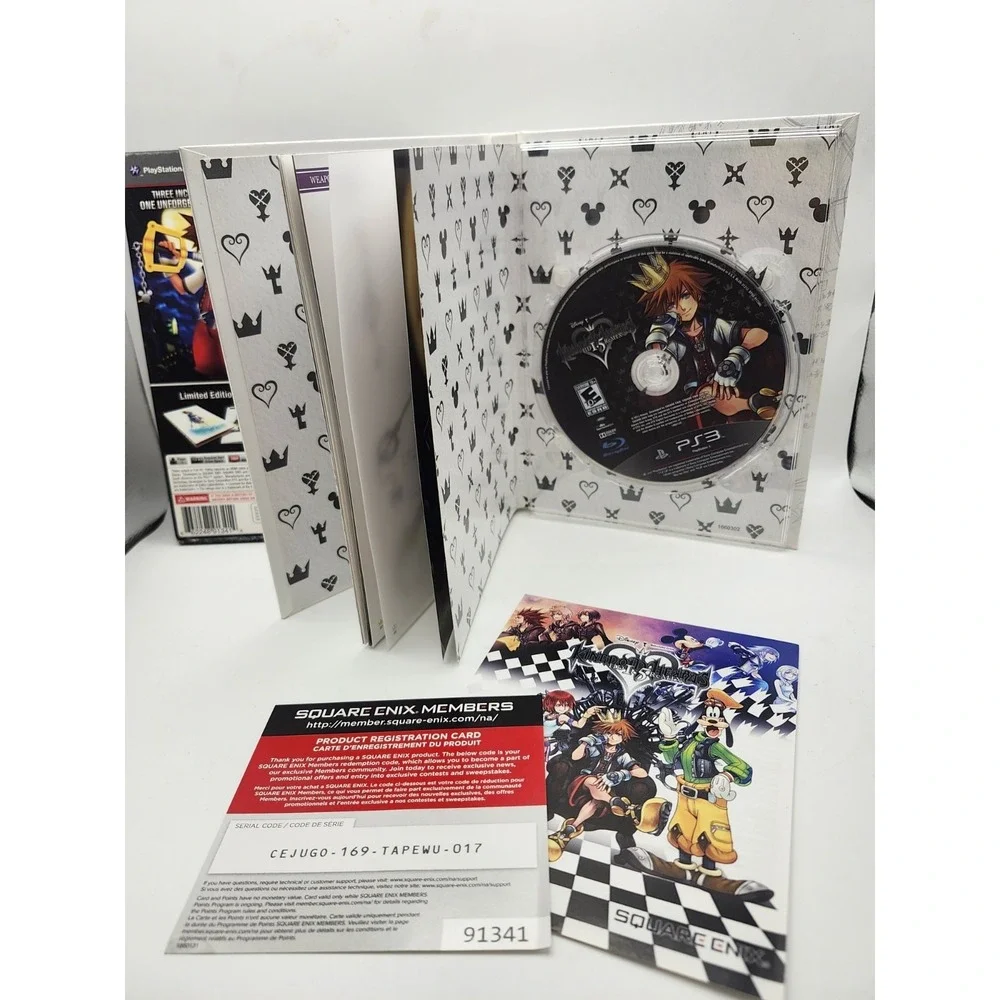 Kingdom Hearts HD 1.5 Remix PS3 Limited Edition Art Book W/ Sleeve